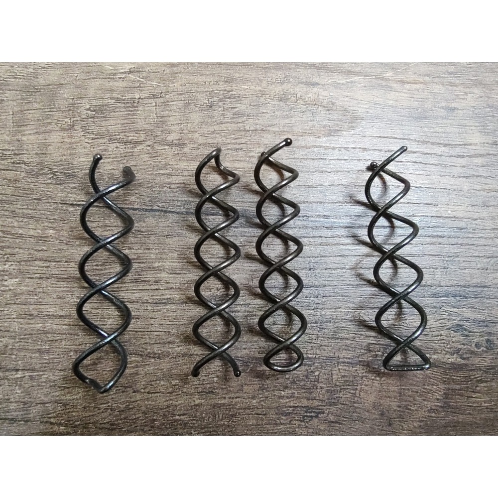 Bronze Tone Metal Bun Twist 4 Piece Set 2.25" - Picture 1 of 2